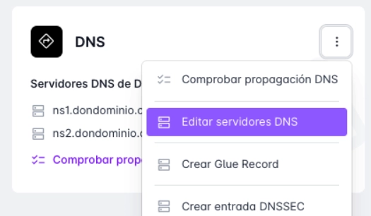 Edit DNS screenshot